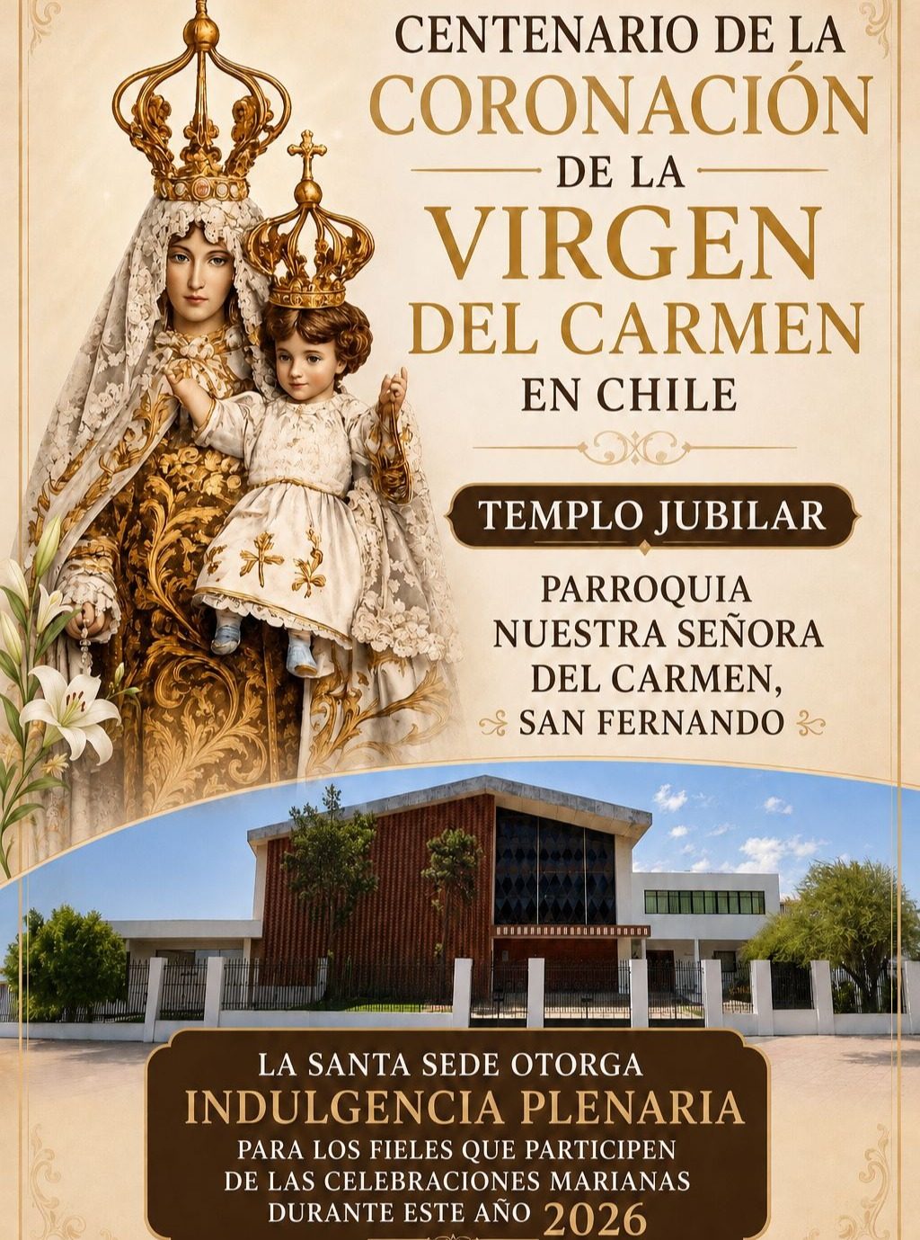 TEMPLO JUBILARPARROQUIA NUESTRA SEÑORA DEL CARMENSAN FERNANDOLA SANTA SEDE OTORGA INDULGENCIA PL
